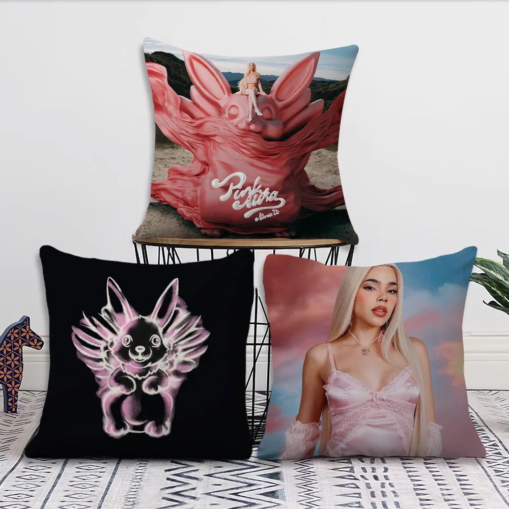 Singer Kenia OS Pink Aura cushion cover Living Room Accent Couch Back Support Square Lounge Restful Nap Companion Pillow Case