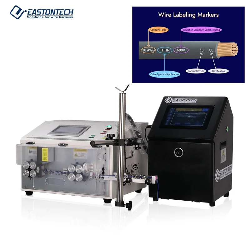 EW-05A+P Thick Cable Cutting Stripping Inkjet Printing Machine Inkjet Printer Wire Harness Processing Machine