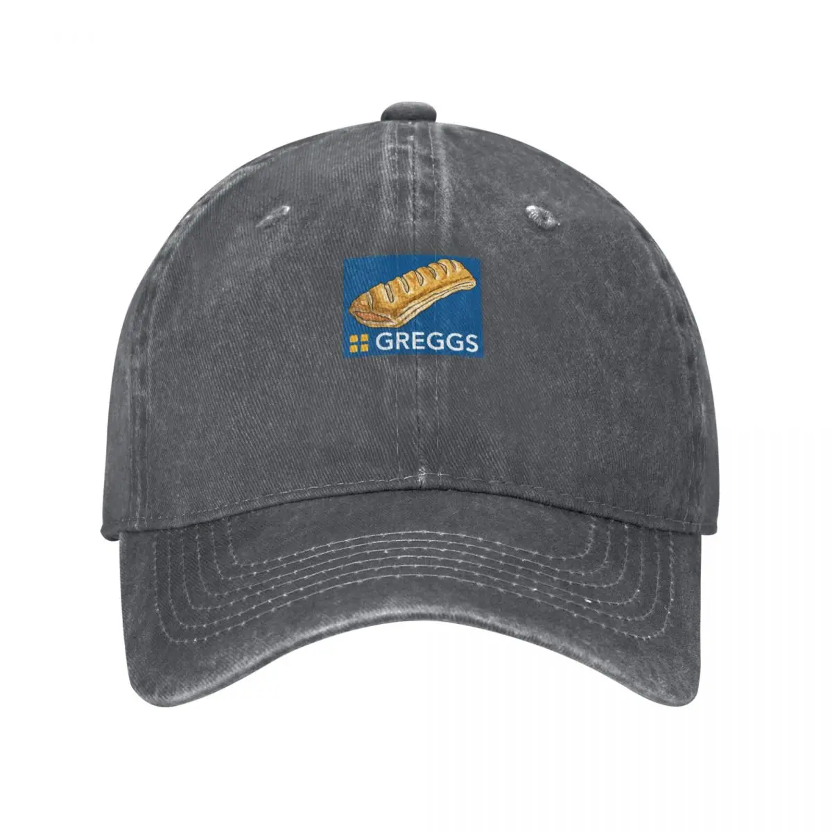 GREGGS logo with Sausage Roll Baseball Cap Golf Hat Man hard hat Hat Man For The Sun Caps For Women Men's