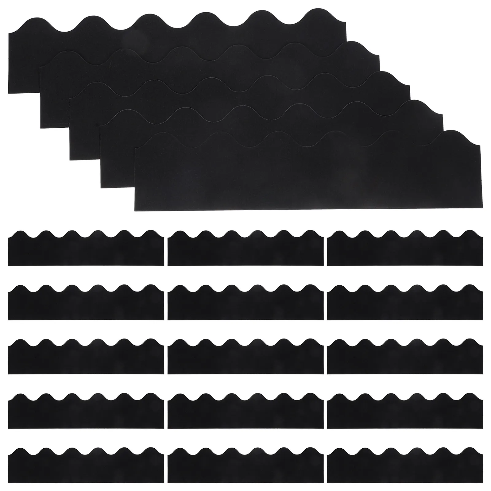 

30 Sheets Blackboard Sticker Border Trim Decorative Wear-Resistant Classroom Wall Decal for Bulletin Board DIY Craft