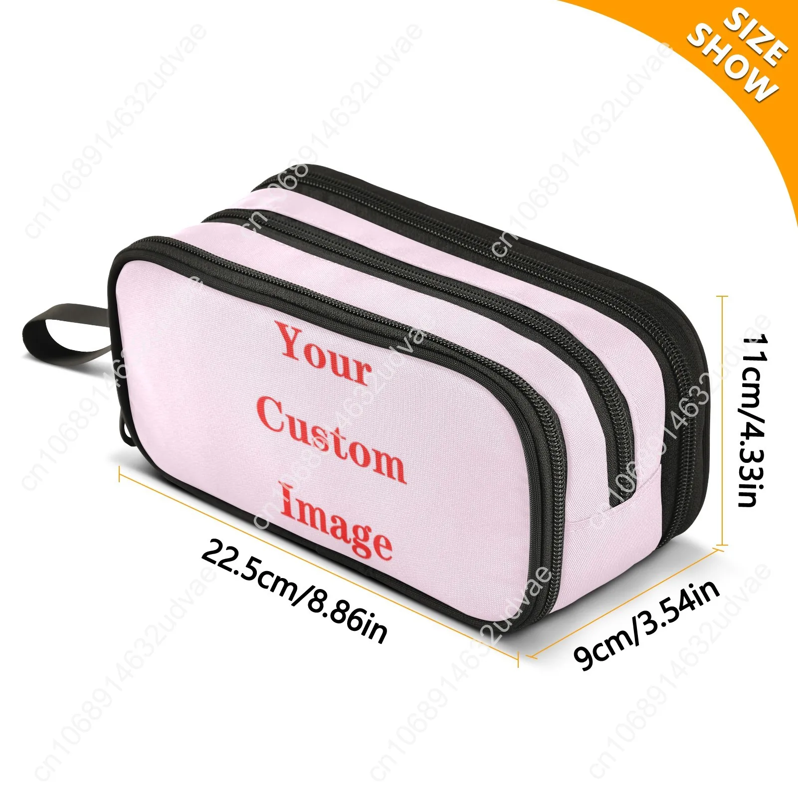 New Polyester Double Layer Pencil Case Large Capacity School Student Kids Make Up Bag Pen Box Pouch Pencil Bag Stationery Supply