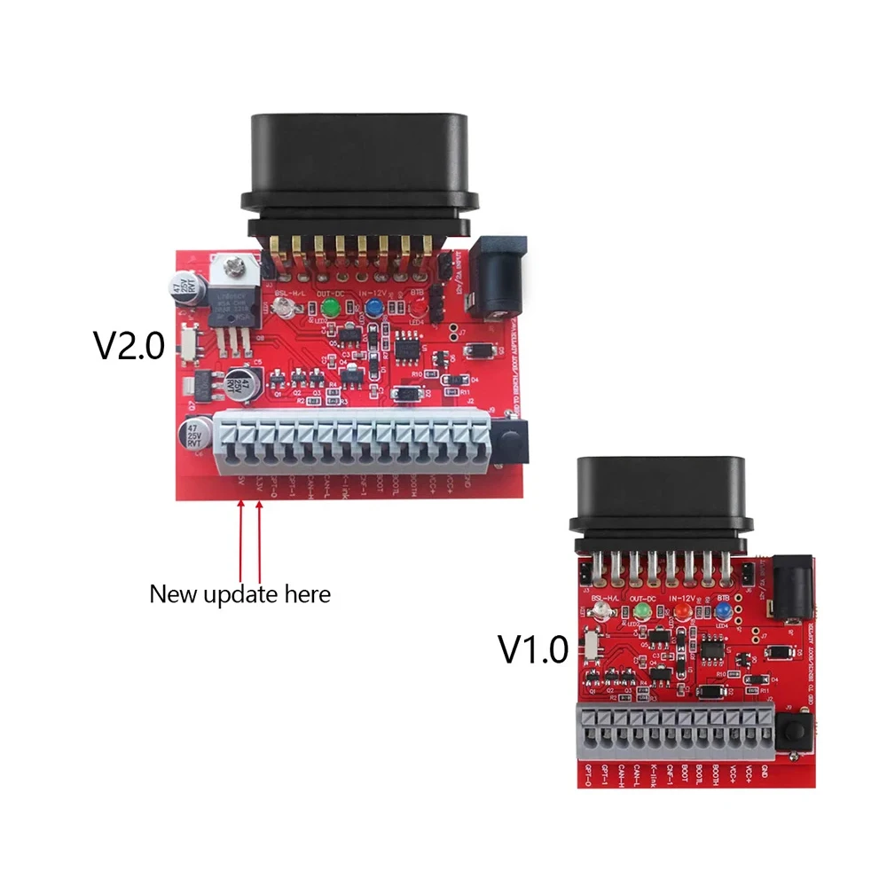 OTB 2.0 Adapter OBD2 on Bench Adapter for KT200 KT200II Car ECU Programmer Tools Three-way BOOT Upgrade to OTB Mode