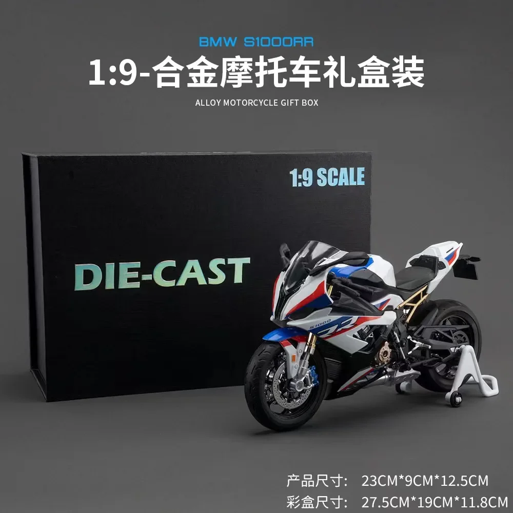 1:9 Ducati V4S BMW S1000RR Kawasaki H2R H2 Motocykl Diecast Car Metal Alloy Model Dekoracja samochodu wyświetlacz kolekcja prezentów