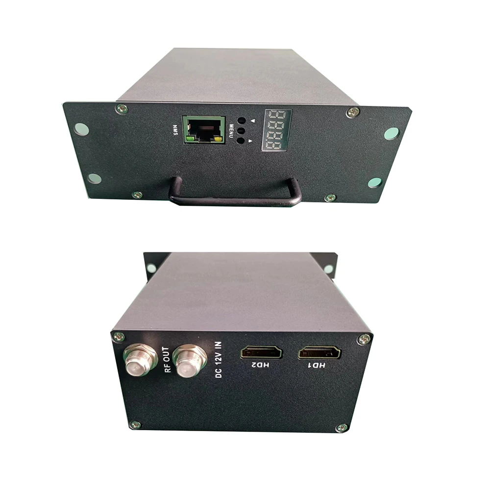 HD TV Encoder Modulator 2-Channel HDMI to RF (ISDBT/DVB-T) Digital Front-end Equipment for cable television