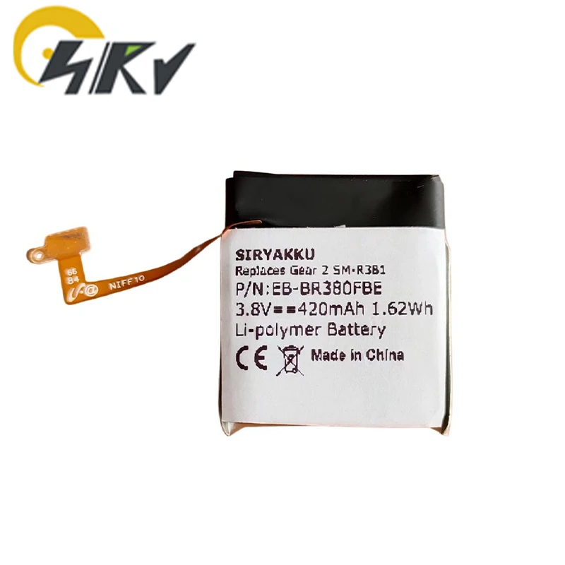 3.8V 420mAh EB-BR380FBE Replacement Battery Fit for Samsung Gear 2 Gear 2 Neo SM-R380 SM-R381 B1230J1EA PGF582224H Smart Watch