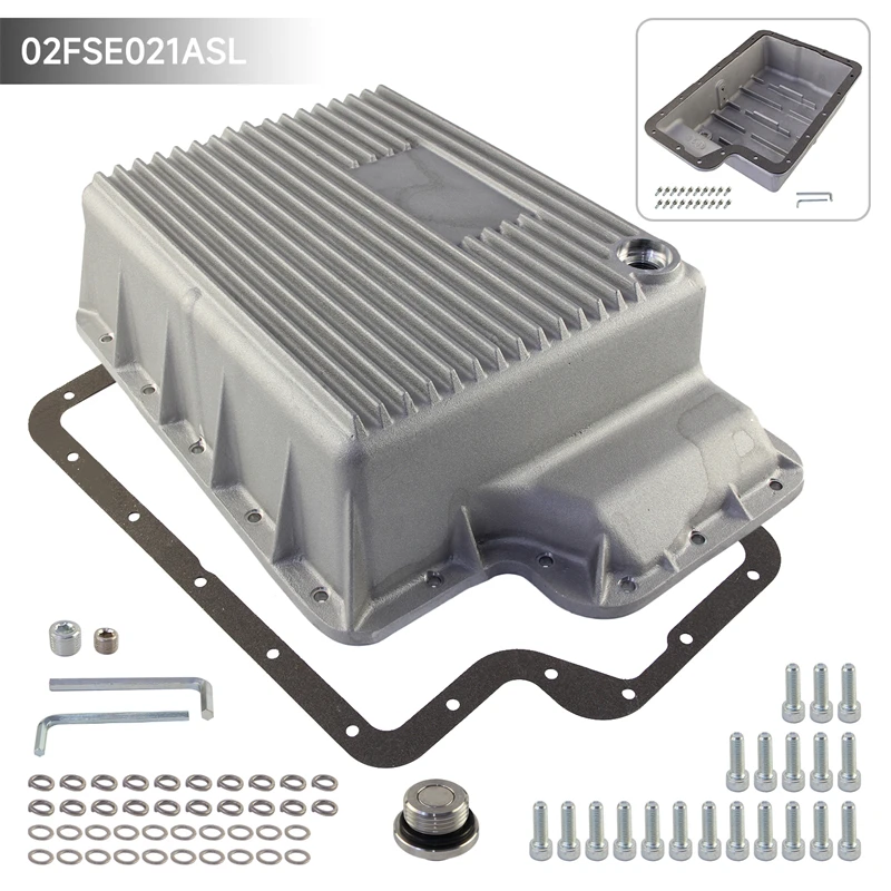 Transmisión de alto rendimiento y alta resistencia Deep Pan 5R110 para Ford Super Duty 6.0/6.4L F250/F350 03-10 Powerstroke, color negro/plateado