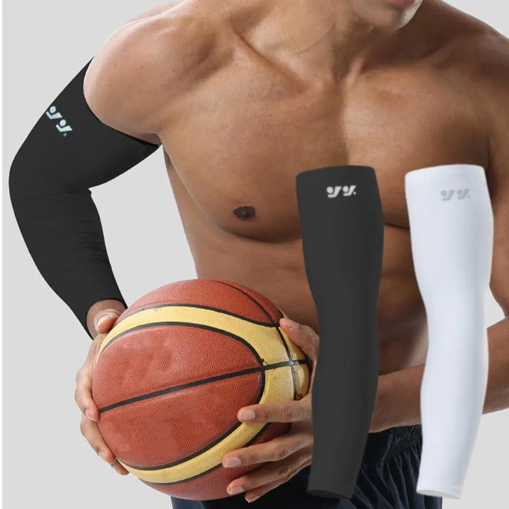 1 PC Cooling Sports Arm Sleeve Compression Basketball Protection Arm Unisex Warmer Sunscreen Volleyball UV Cycling Bands Ru O3M3