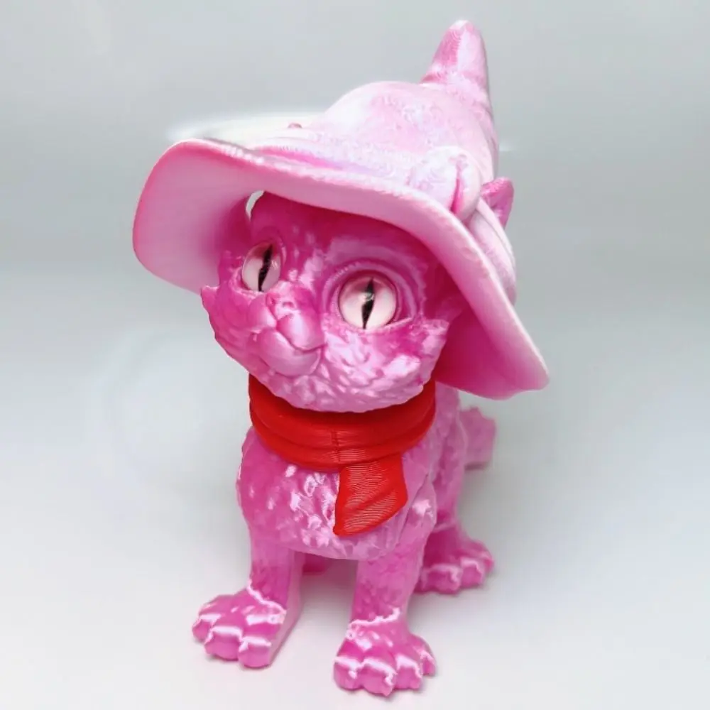 عيون كبيرة ثلاثية الأبعاد مطبوعة القط نموذج تصميم واقعي النحت الإبداعي مفصلية القطط دمية تكنولوجيا الطباعة ثلاثية الأبعاد نمط لطيف