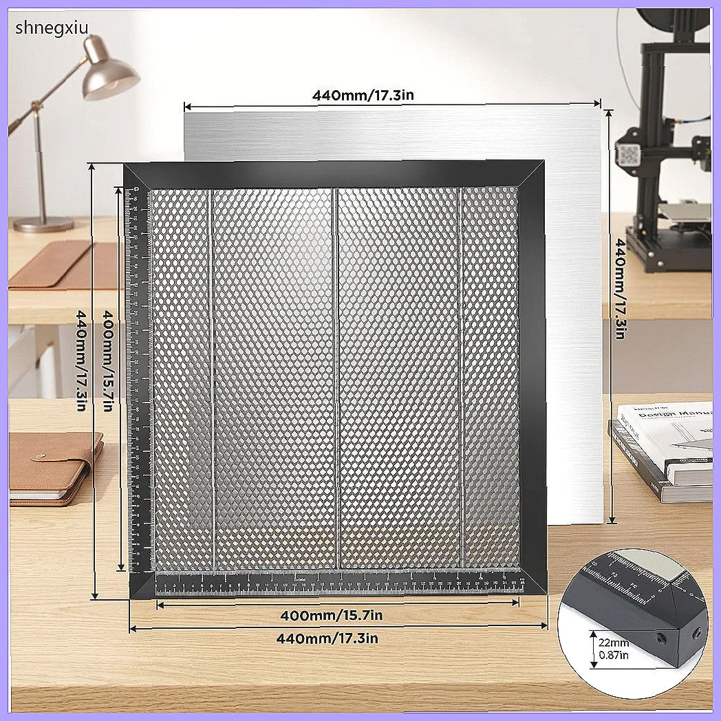 

Honeycomb Laser Bed 440x440mm, Aluminum Mesh Panel for Laser Engraver & Engraving Machine Work Table