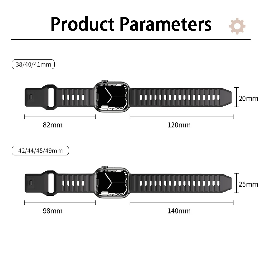 حزام سيليكون لحزام أبل ، سوار كوري رياضي ، سلسلة iWatch Ultra 2 ، 9 ، SE ، 8 ، 7 ، 6 ، 5 ، 4 ، 3 ، 45 ، 44 49 من من من من ، 40 من ، 41 من ، 38