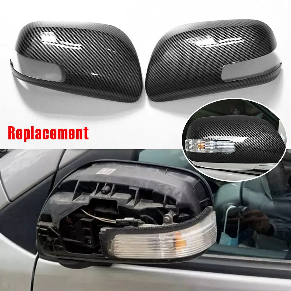 

For Toyota Camry Aurion 2006-2011 Car Replacement Rearview Side Mirror Cover Wing Cap Exterior Door Rear View Case Trim Carbon