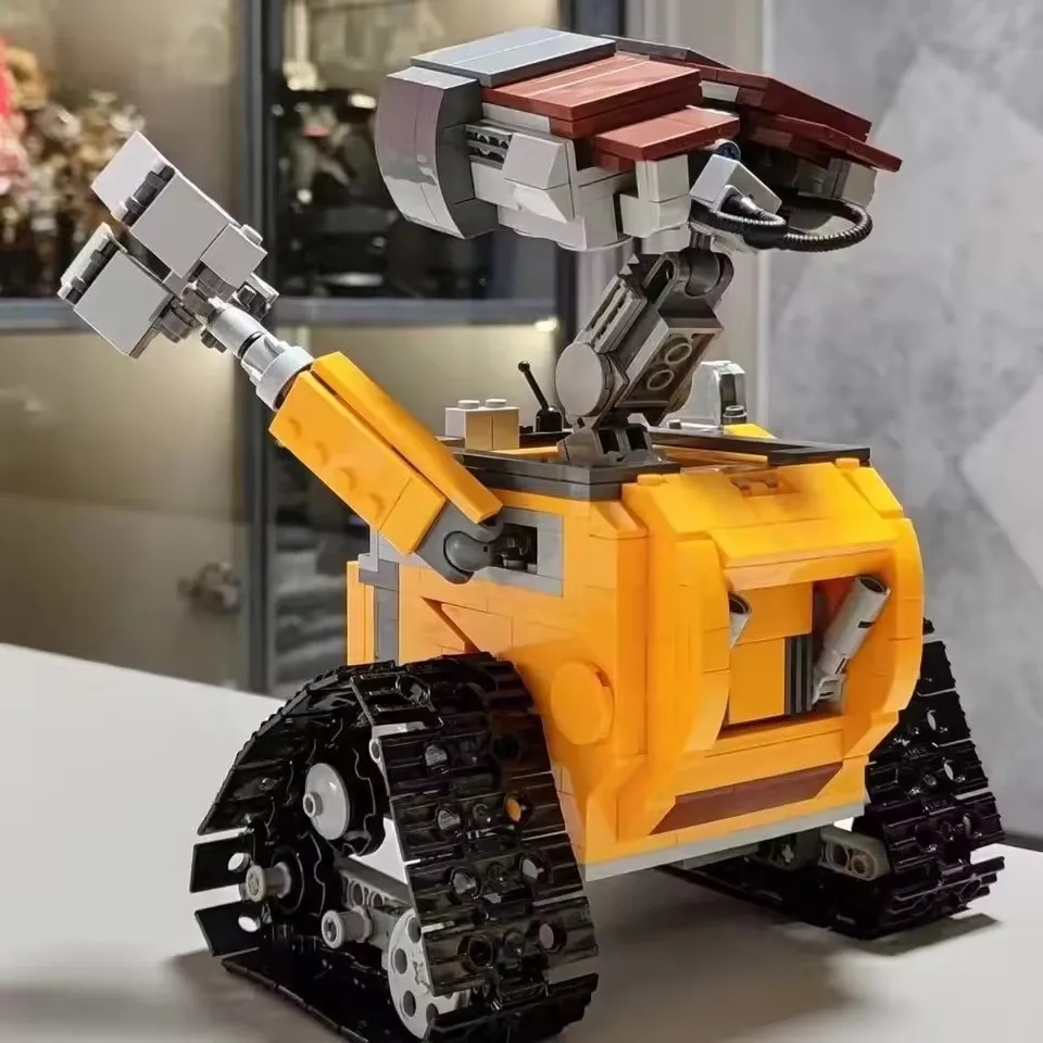 .. Filme clássico mini robô wall-e moc blocos de construção modelo diy kits de tijolos brinquedos criativos para crianças jogo de inteligência presentes adultos