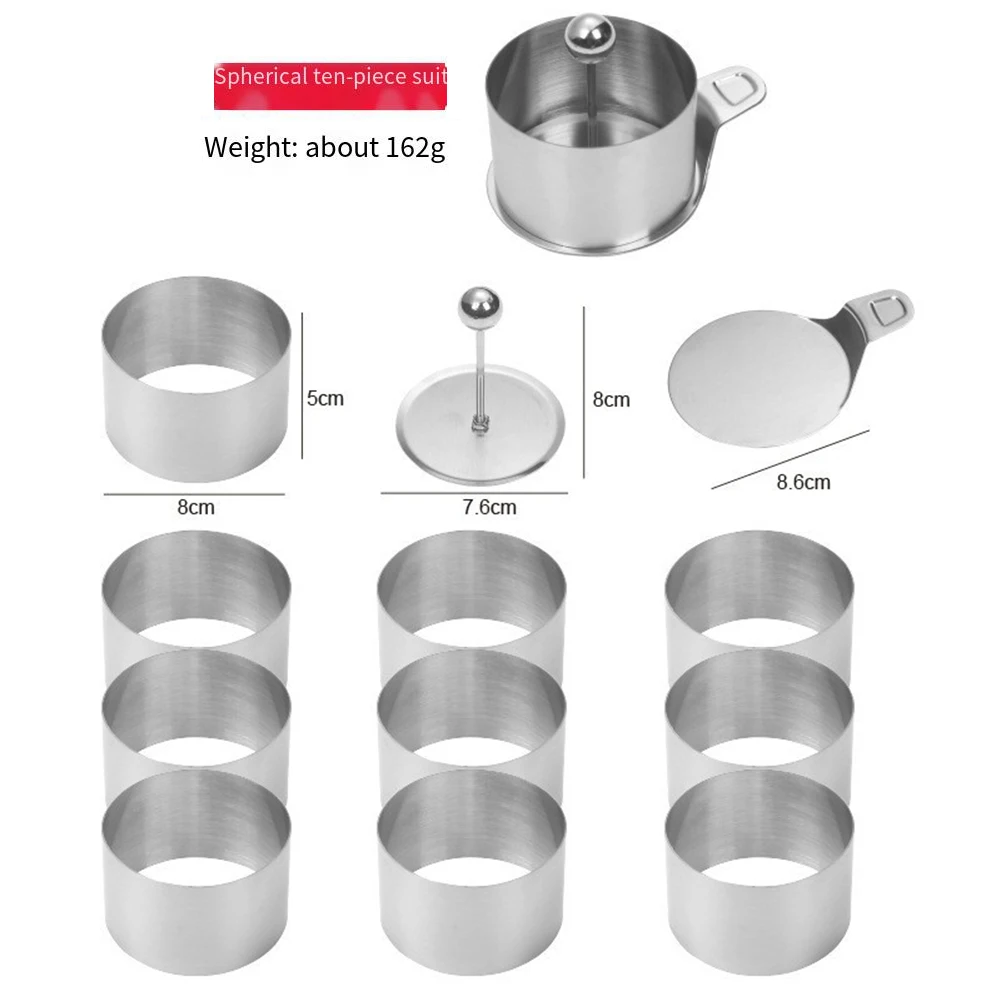 Stainless Baking Tools Cake Ring Molds For Home Baking Versatile Cake Ring Set Baking Dishwasher Safe Includes Lifter