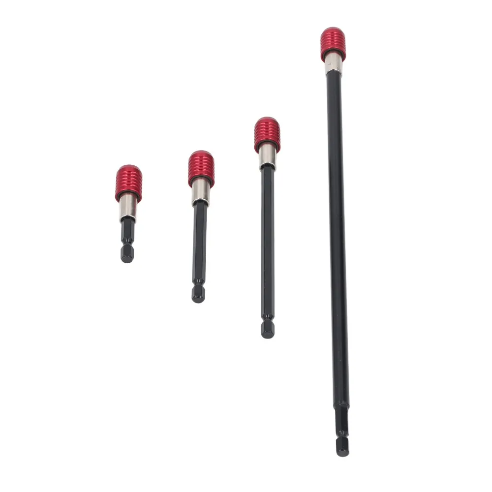 4pcs 1/4 Inch Hex Shank Drill Bit Extension Set Strong Magnetic Cr-V Magnetic Drill Bit Holder Quick Release