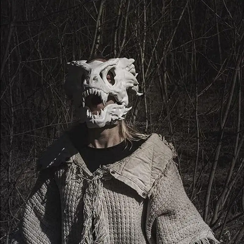 

Animal Skeleton Mask Halloween Japanese Dragon God Mask Party Stage Show Mask