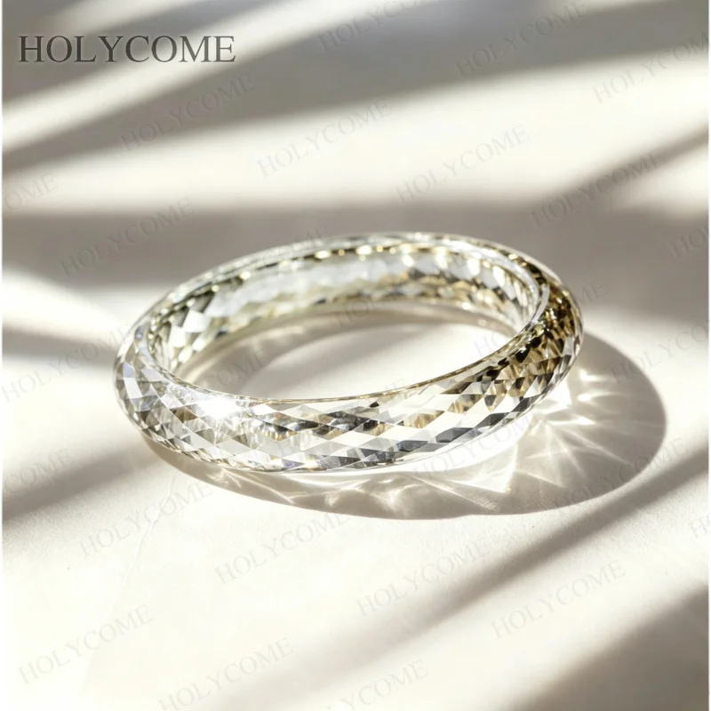 100% Moissanit-Diamant-Armband, Geschenk für Heiratsantrag, Verlobung, Hochzeit, Jahrestag, Luxuriöser Hochqualitativer Selten-Schmuck, Maßgefertigte Größe – Detail 5