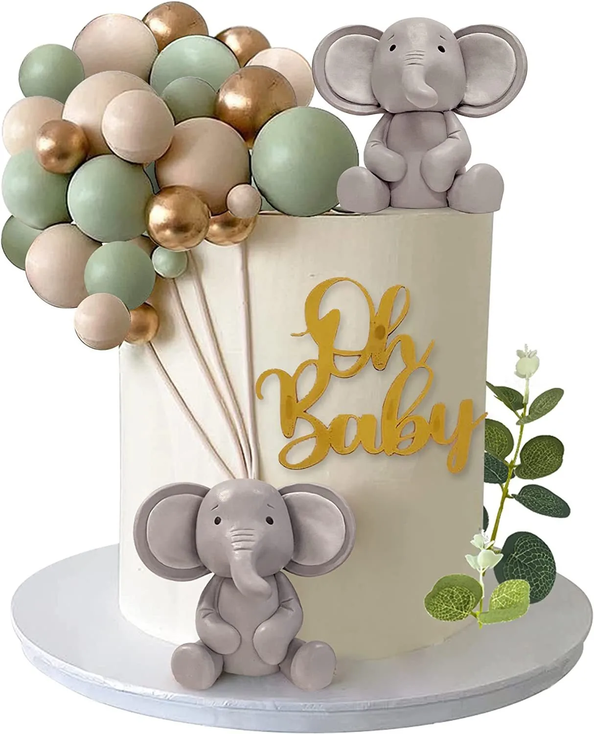 

Cute Elephant Theme Birthday Cake Decorations Jungle Animals Elephant Cake Decor Baby Shower Gender Reveal Party Cake Toppers