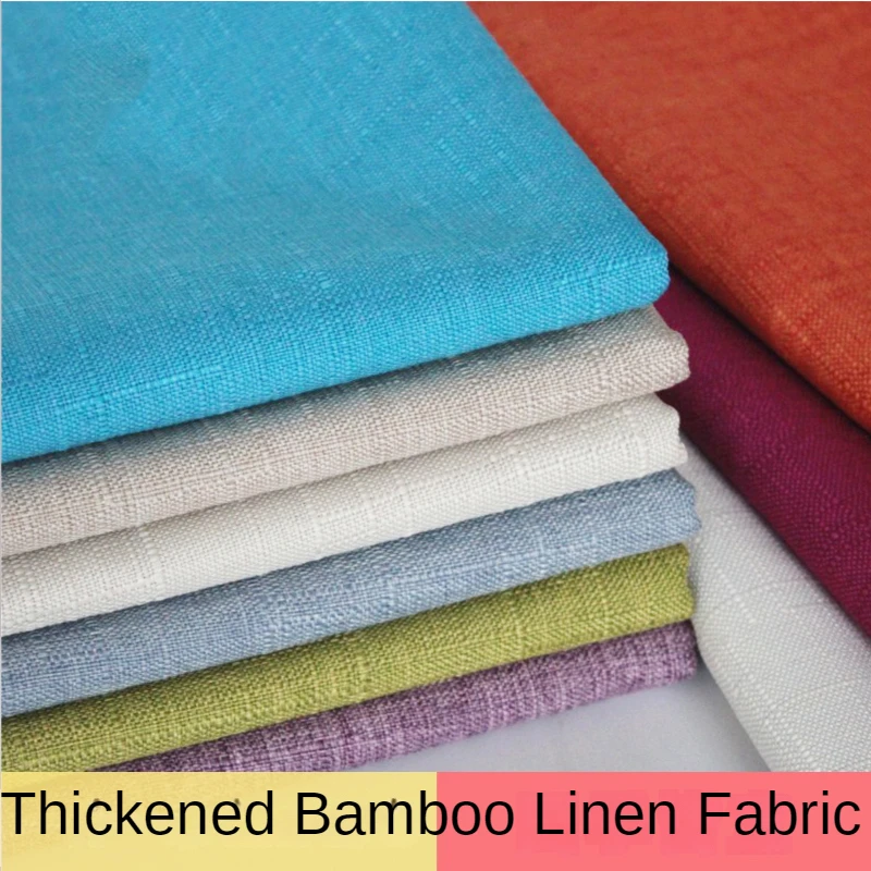 布張りの竹リネン生地,ソファカバー,家具,縫製,DIY,高品質の青い粗い布