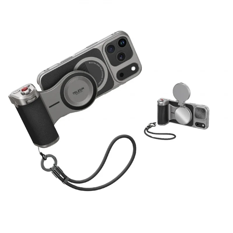 

Комплект TELESIN Master Kit для iPhone 17 Pro/Max: магнитный экологичный игровой держатель для камеры с аккумулятором 3200 мАч и беспроводной зарядкой