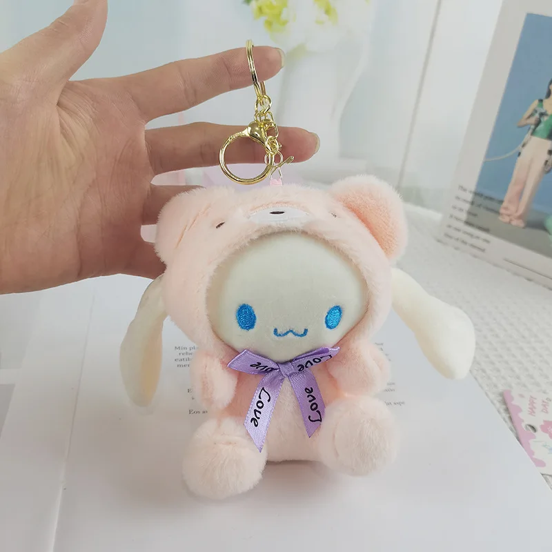 Sanrio-Llavero de peluche de Hello Kitty, muñeco colgante de dibujos animados que se transforma en melodía, mochila, regalo