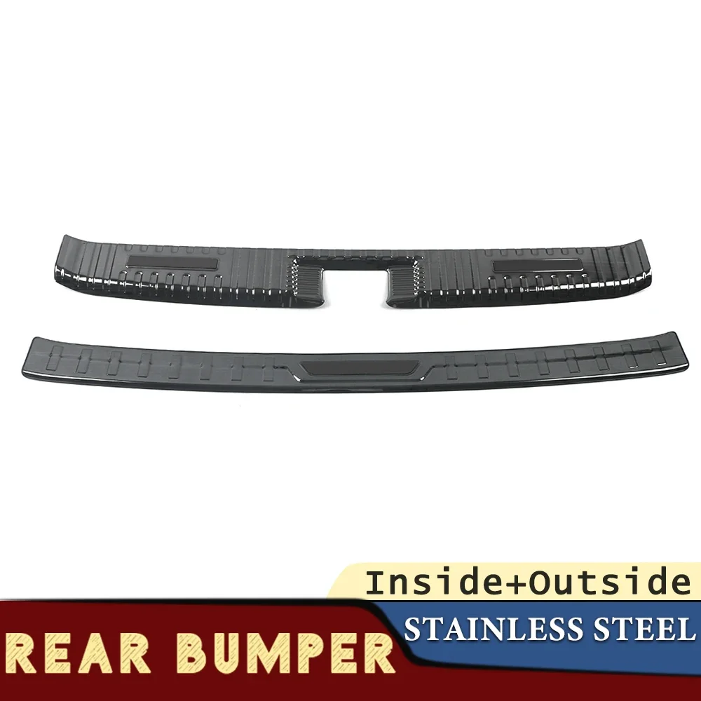 

1 PC Customized for Trunk Bumper Car Accessories Stainless Rear Fender Protector Pad Cover Sticker Decoration