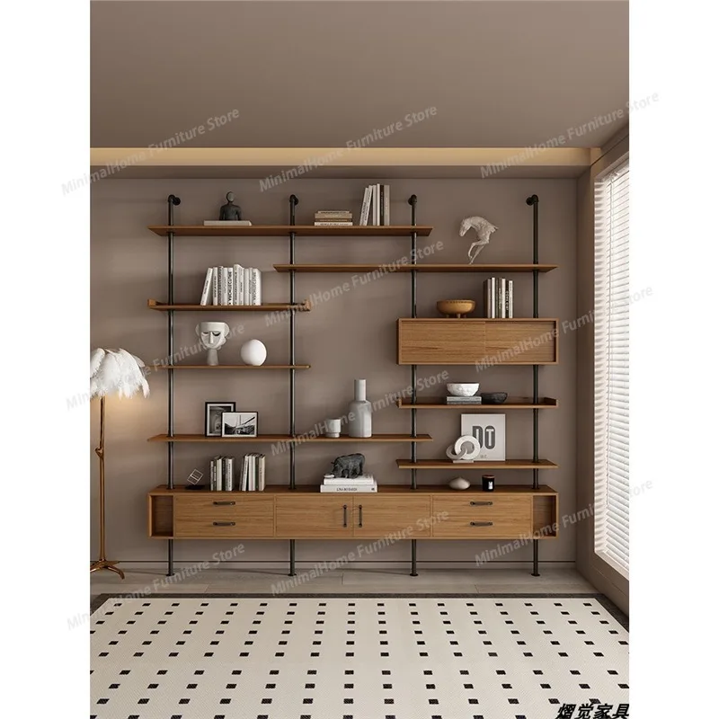 

Integrated High-end Feel Bookcases Wall-mounted Floor-standing Office Bookcases Adjustable Storage Rack Furniture Rayonnages JTB