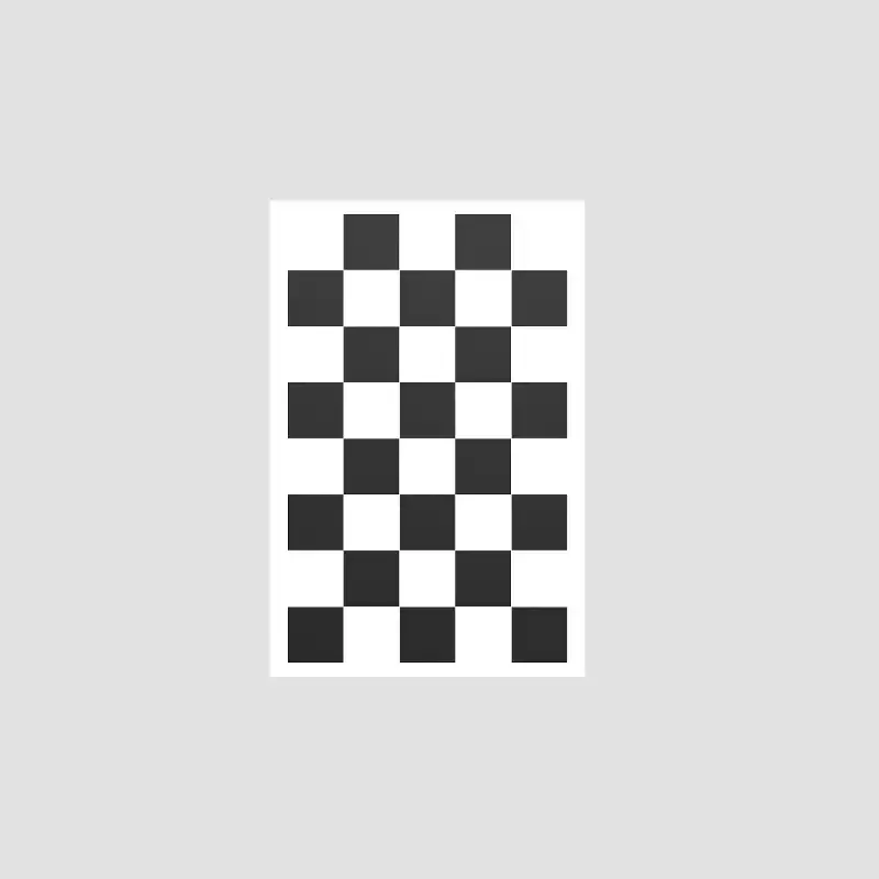 80x80mm White Checkerboard Calibration Target Camera Calibration Board Grid Pattern With 80mm Check Size