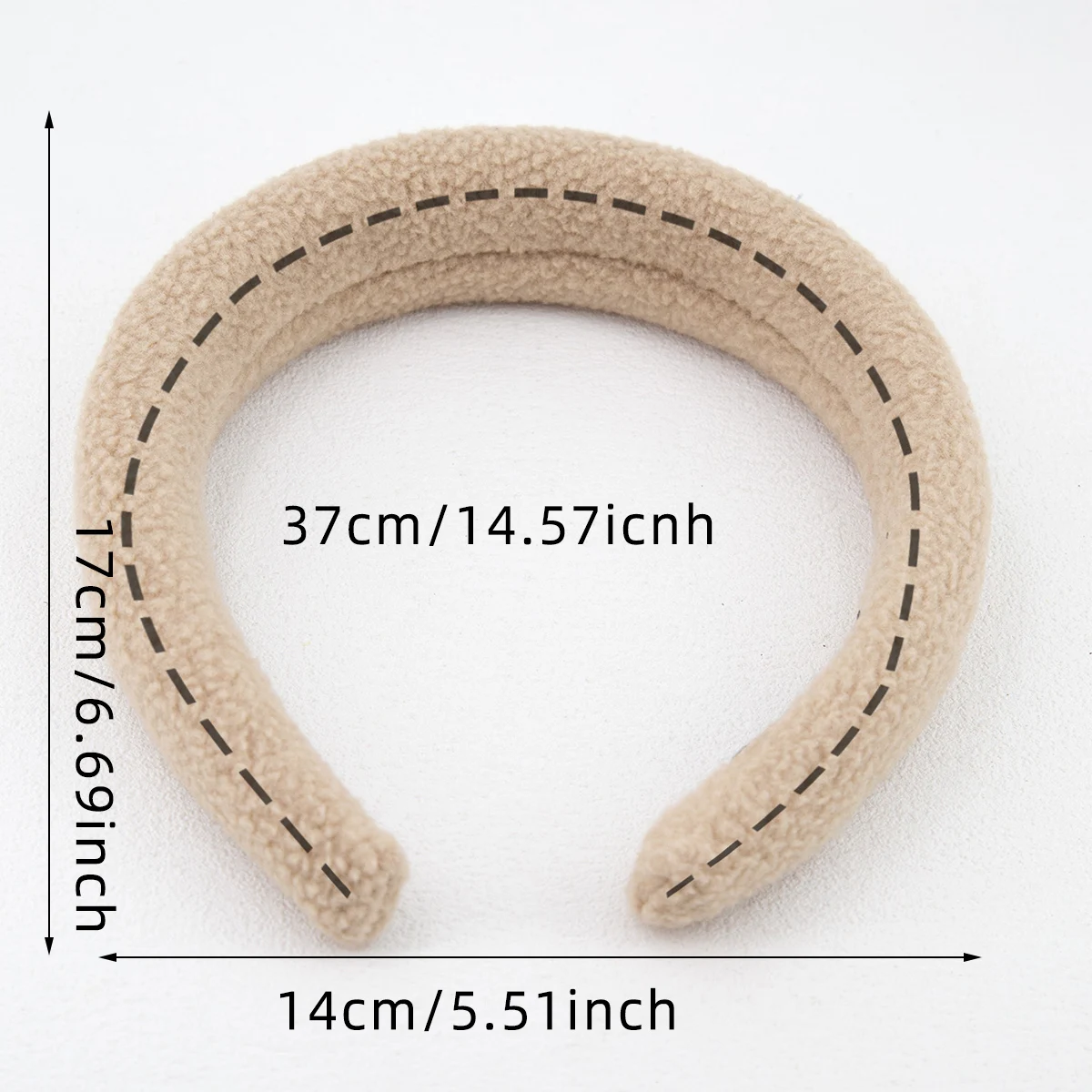 3.5cm Wider Padded Headband for Women Vintage Solid Thick Hair Hoop Woollen Hairband Sponge Hair Band Girls Hair Accessories