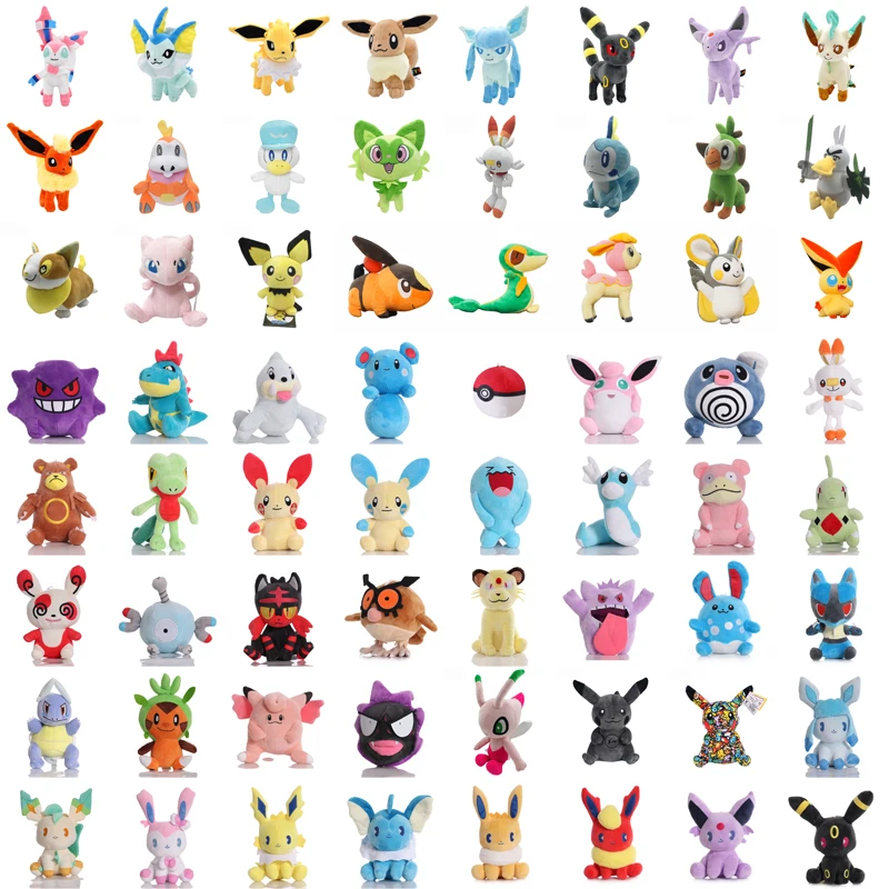 70 modelli Pokemon Peluche Pikachu Eevee sylvion bambola di pezza Scorbunny Grookey Sobble Peluche Kawaii Peluche giocattoli hobby regali