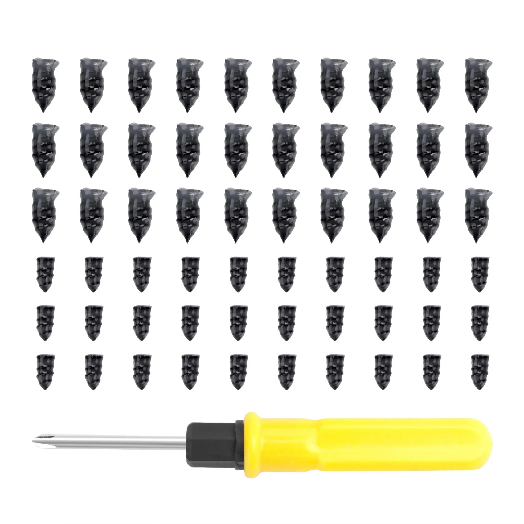 

Tire Repair Rubber Nails Tyre Repair Nails Self-Service Tire Repair Fast Tools for Motorcycle Car (30S+30L+Screwdriver)