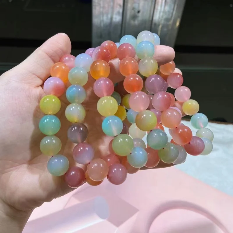 Factory Natural Yanyuan Agate All Products Non-Cracking Candy Color Matching Live Supply Bracelet