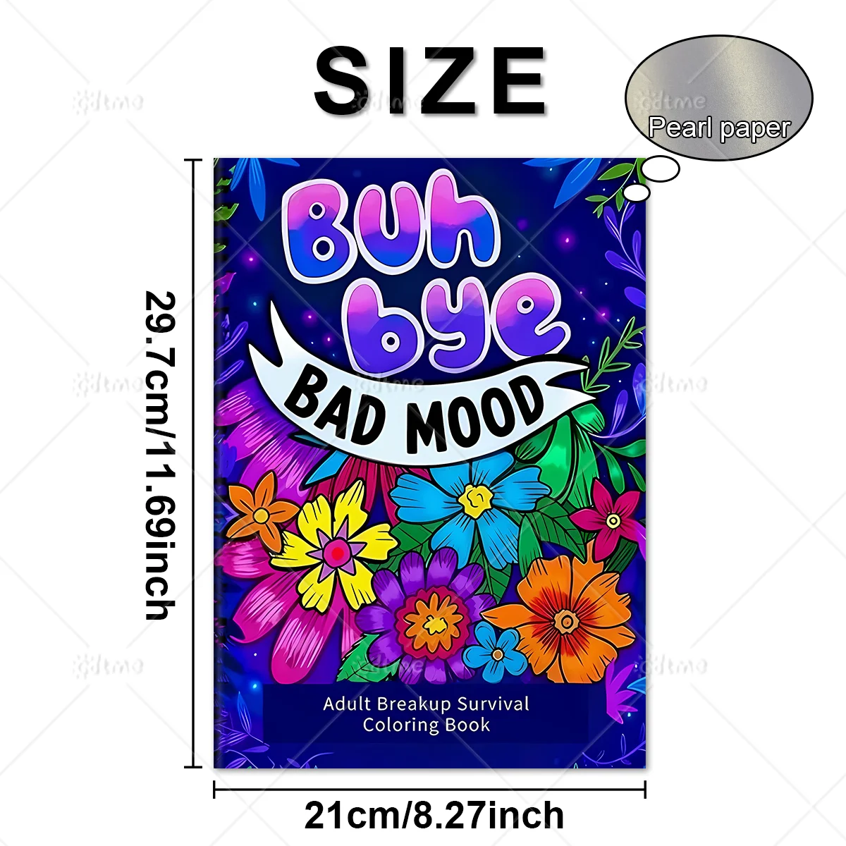 Bad Mood Coloring Book 24 Pages Breakup Recovery Art for Adults Stress Relief Emotional Healing Gift DIY Painting Drawing