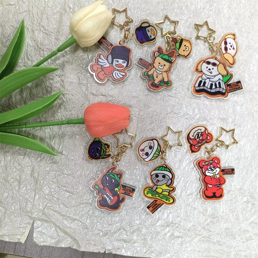 KPOP RIIZE جديد الكرتون سلاسل المفاتيح SHOTARO EUNSEOK SUNGCHAN WONBIN SOHEE ANTON Merch كيرينغ حقيبة قلادة المشجعين جمع الهدايا