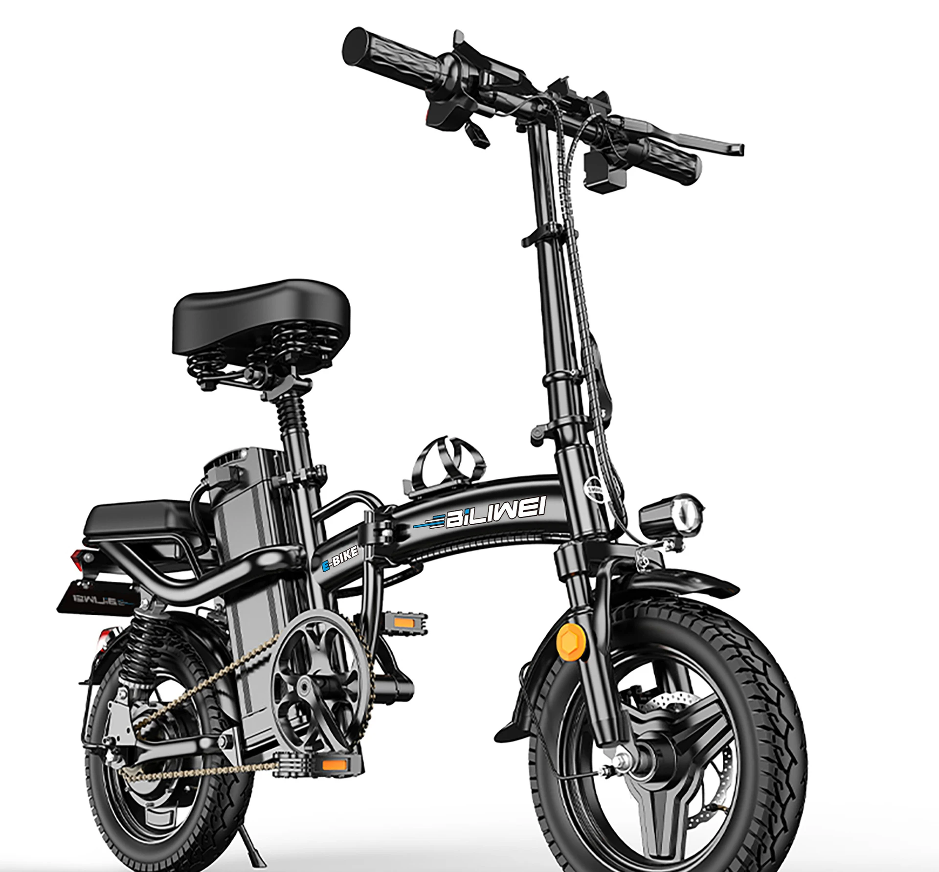 

14-дюймовый складной электрический велосипед с литиевой батареей 48 В, 25 Ач, двигатель 400 Вт, мобильный электрический велосипед для взрослых