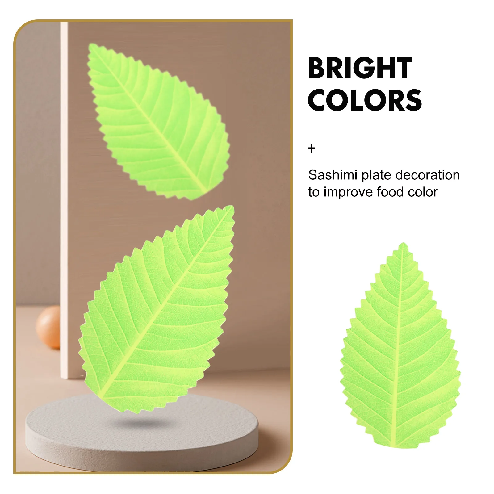 

200 Pcs Decoration Sushi Grass Display Leaves Decorative Sashimi Dish Leaf Decorations Light Green Ornament