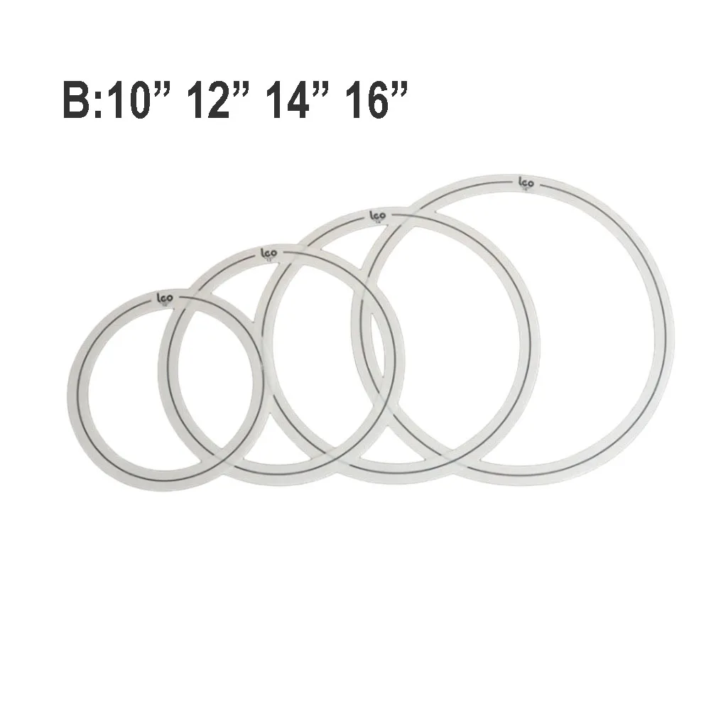 Discover the Power of Drum Control Rings Set of 4 Drum Tone Control Rings Sizes 12/13/14/16in Perfect for All Drum Styles