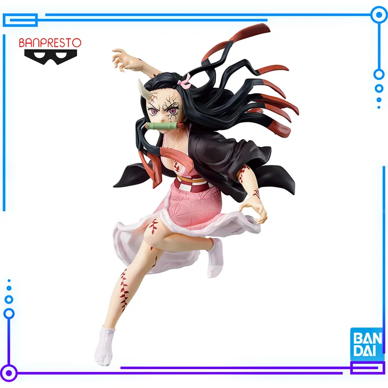 Bandai Original Genuine Banpresto Anime Demon Slayer Vibration Stars Kamado Nezuko Ghost Form 13cm Collections Model Toy Figures