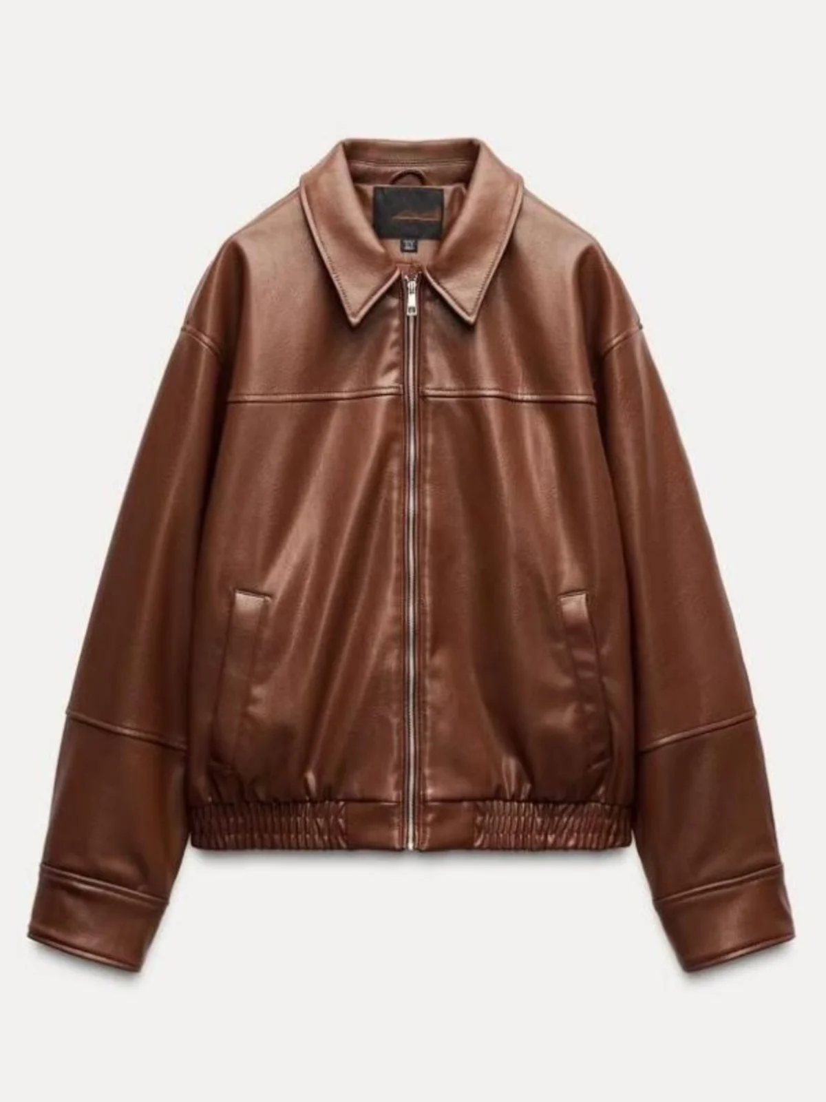 Primavera 2025 Prendas de abrigo Faion Pilot Jaet para mujer, ajuste holgado, simulación de cuero, alta calidad, recién llegado, viaje, cremallera Sle...