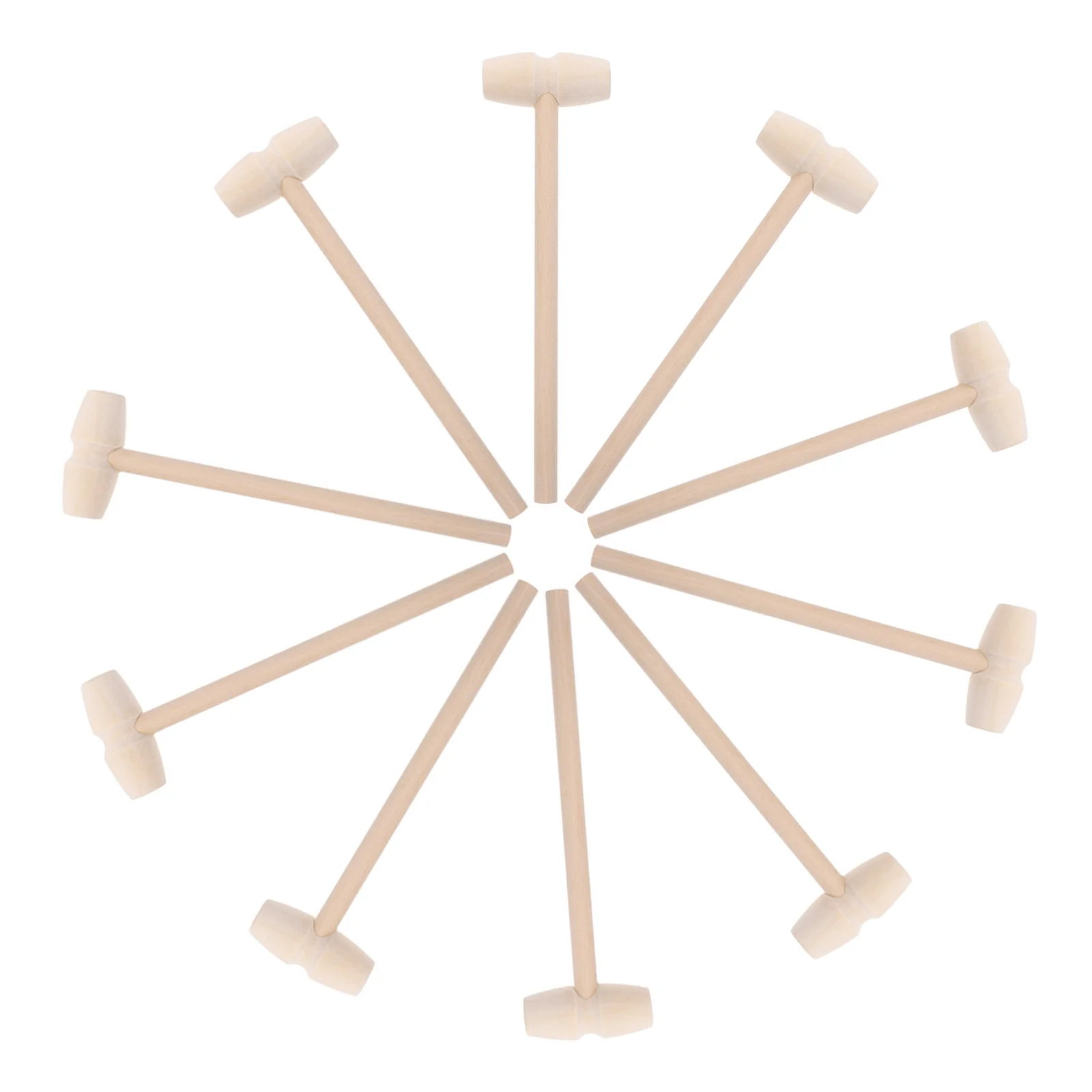 10 pz Martello di Legno Mini Martelli Per I Bambini Piccoli Strumenti di Martellatura Portatile Martellante Giocattolo Blocchi Gioco di Costruzione Martello