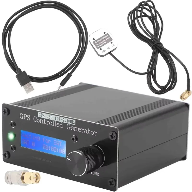 GPS Disciplined Oscillator VFO Adjustable Frequency Reference Source 10 kHz to 220 MHz Precision Timing Generator for Lab