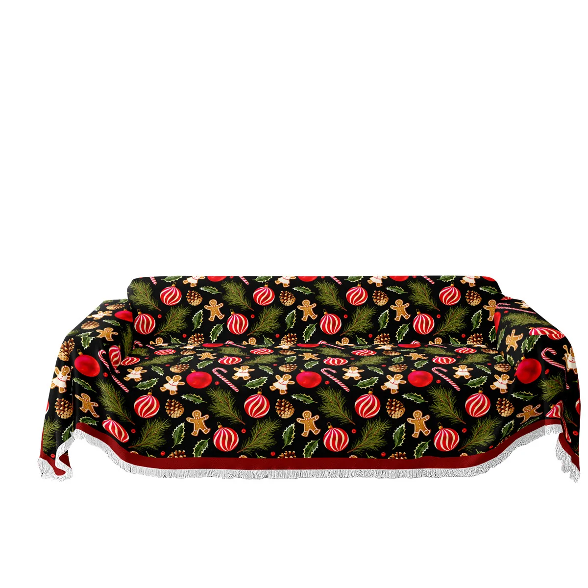 2026 جديد عيد الميلاد نمط أريكة رمي بطانية القط واقية ، كل موسم غطاء أريكة عالمي غرفة المعيشة أريكة يغطي زينة عيد الميلاد #6