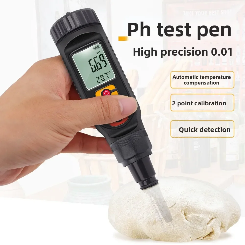 Latest Waterproof Pen Dough Soil PH Meter High Precision Compost Household Special Thermometer Fruit Food Detector Test
