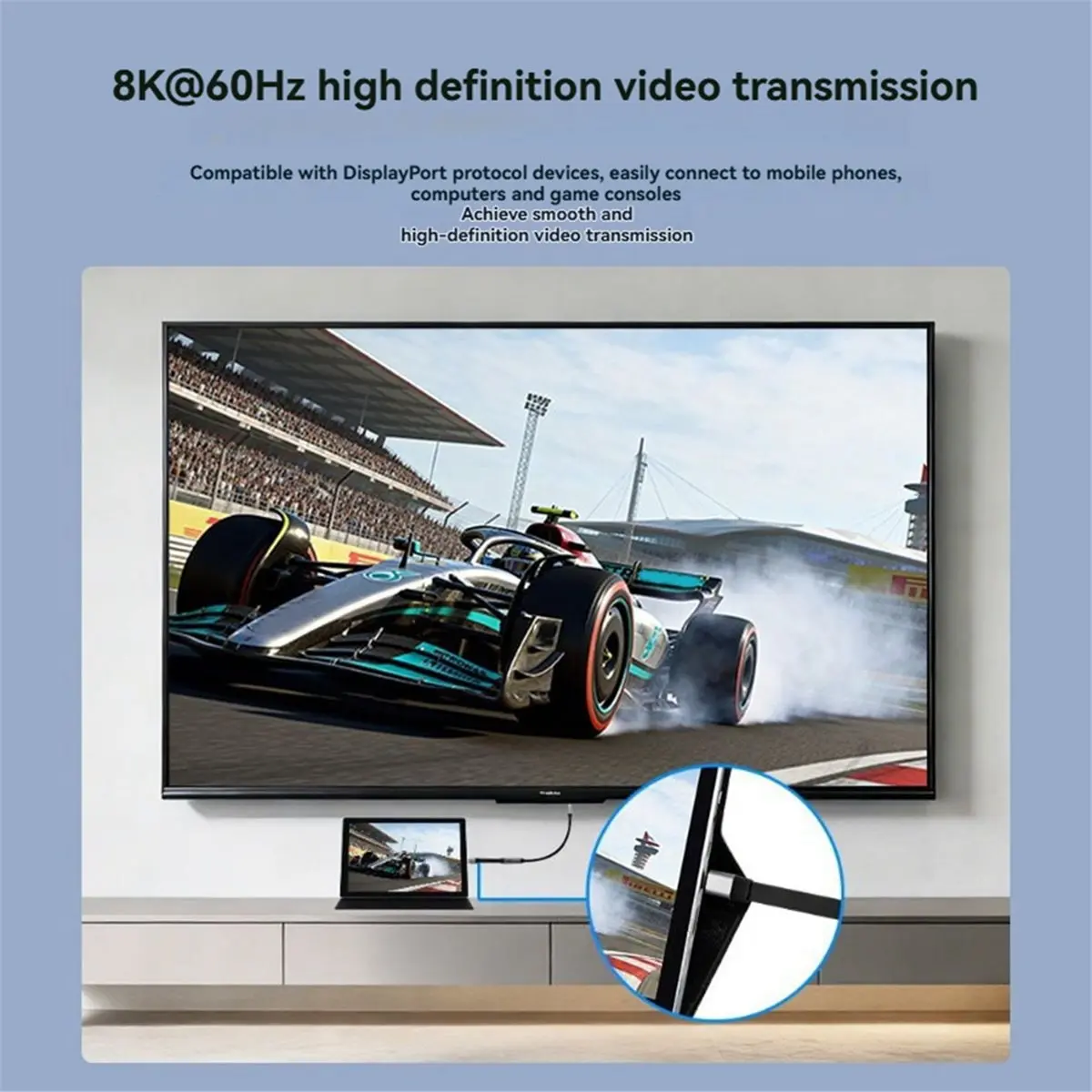 USB4 V2.0 Type-C Extension Cable 80Gbps 240W 8K@60Hz Full-Function USB-C Extension Cable B