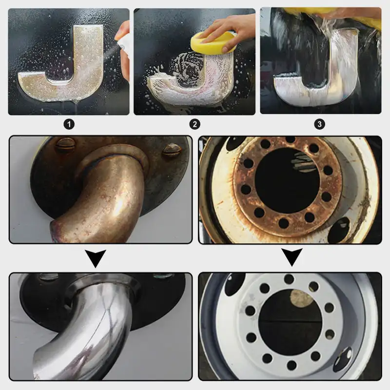 Pulverizador de eliminación de óxido de 100ml para coche, componentes de Metal, llanta de rueda automotriz, lavado de Metal, mantenimiento de piezas