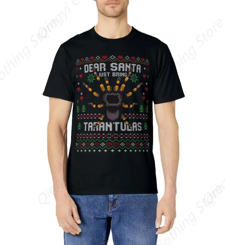 Black Tarantula Spider Christmas Ugly Xmas Sweater T-Shirt