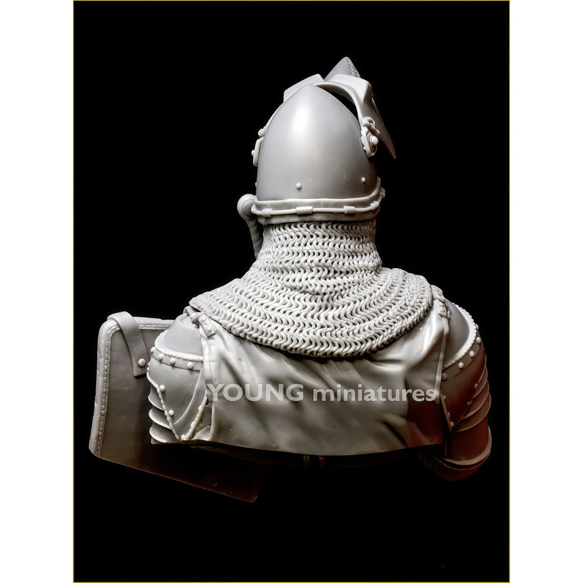 

Набор неокрашенных моделей из смолы в масштабе 1/10, военная тематика, бюст средневекового рыцаря, в разобранном и неокрашенном виде, GK.