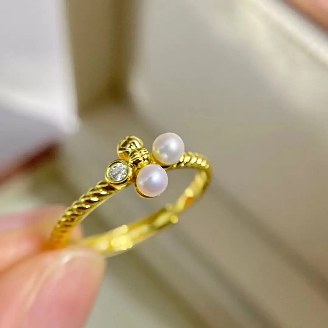 

Регулируемое кольцо из стерлингового серебра S925, фурнитура, крепления, аксессуары, детали, фитинги для жемчуга 3-3,5 мм, 5 шт./лот