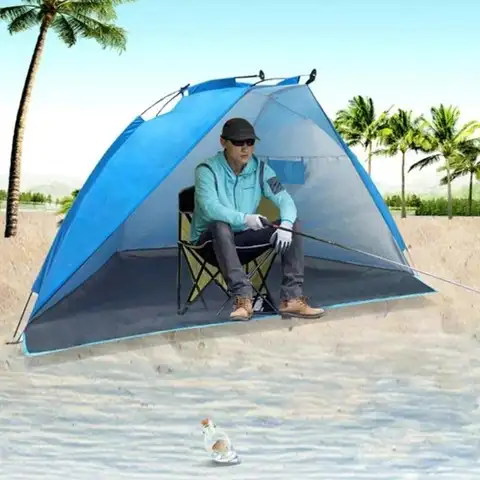 1Pcs Outdoor Portable Beach Sunshade Tent Fishing Trip Camping Tent Rain Proof Sun Proof And Space Saving For Convenient Storage