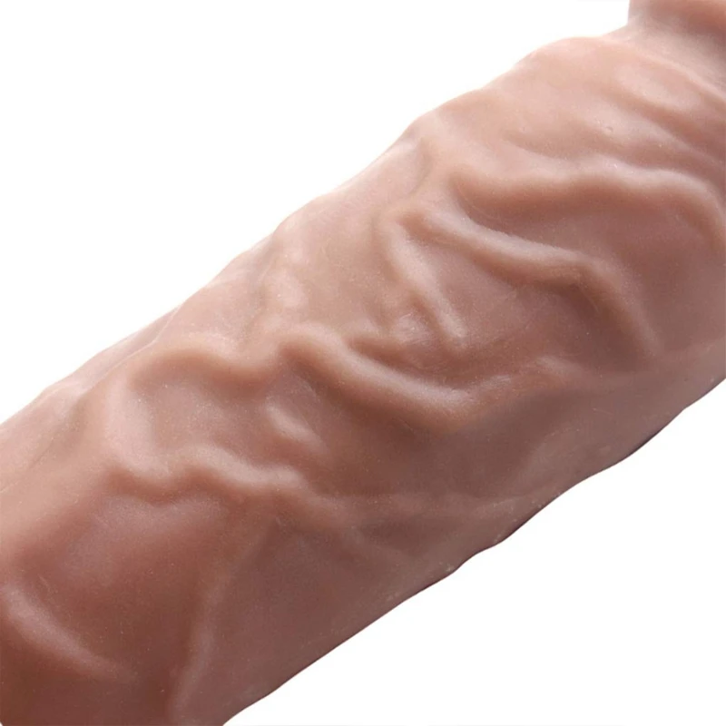 Soft Stretchy Penis Sleeve Cock Ring Dildo Condom Delay Ejaculation Sex Toys E1YC