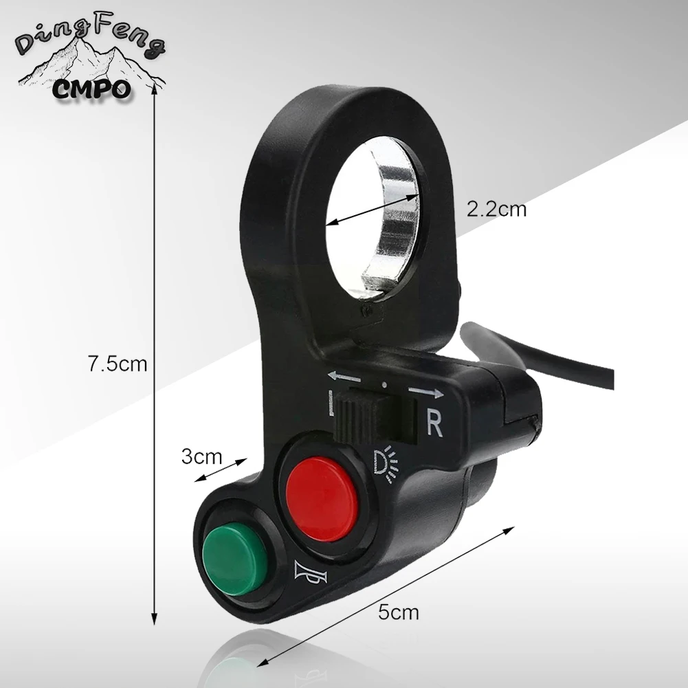 Motorcycle Horn Indicator Handlebar on Off Control Switch Turn Signal Light For 7/8\